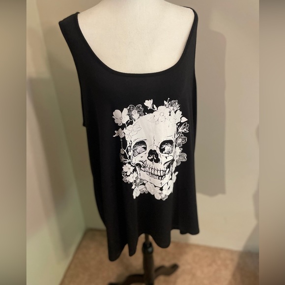 Warehouse One Black Skull Tank Top - Picture 2 of 6